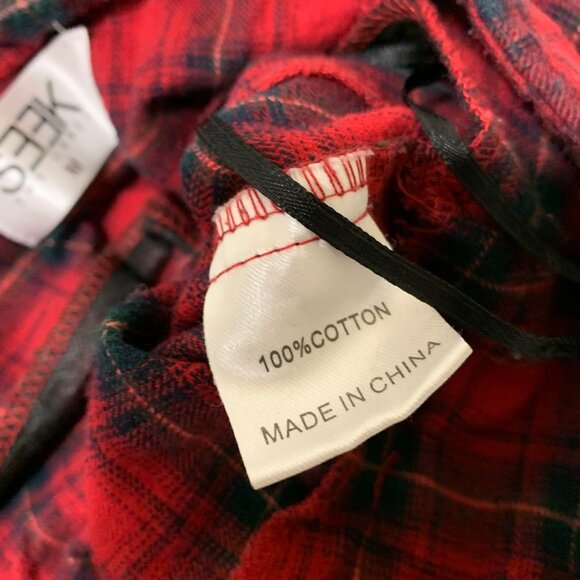 Seek the Label Women’s Red Plaid Belted High-rise Pants - Size Medium - Picture 7 of 8